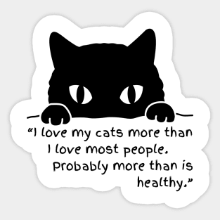 I LOVE CATS/ CUTE KITTY CAT Sticker